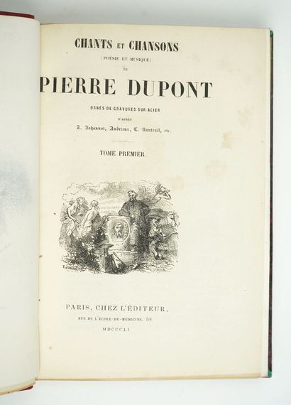 null DUPONT (Pierre) : Chants et chansons (poésie et musique). Illustrés de gravures...