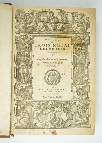 null PAPON (Jean) : Premier tome des Trois Notaires de Jean PAPON, conseiller du...