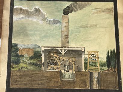 null Dessin d'un puit à vapeur vers 1850

ENcre et aquarelle sur papier

21 x 24...