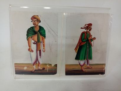 null Deux miniatures indiennes sur mica

12 x 8 cm 

(déchirures et manques)