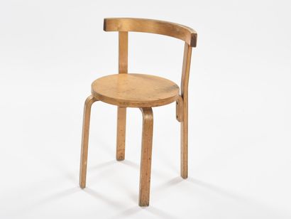 null Alvar AALTO (1898-1975) 

Paire de chaises variantes du modèle N°66 en bouleau...