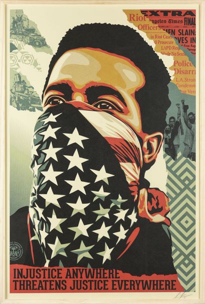 null Shepard FAIREY (né en 1970)

Injustice anywhere threatens Justice everywhere

Lithographie...