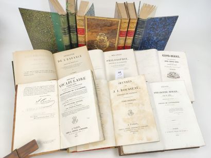 null 12 volumes in-8 du XIXe siècle reliés plein cuir ou demi-cuir :

VIGNY Alfred,...