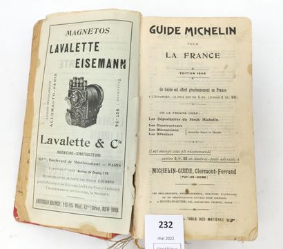 null Guide Michelin. 9ème année : 1908. Accidents et manques.