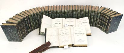 null BALZAC. OEuvres complètes. 42 volumes in-12, demi-reliures en cuir. Paris, Librairie...