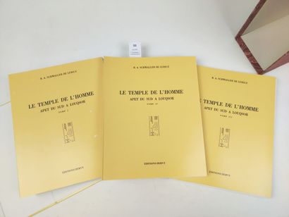 null [Franc-Maçonnerie]. Schwaller de Lubicz. Le Temple de l'Homme. Trois volumes...