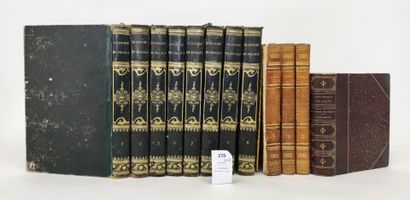 null 12 volumes XIXe, demi-reliures en cuir :

ANQUETIL. Histoire de France. 8 volumes....