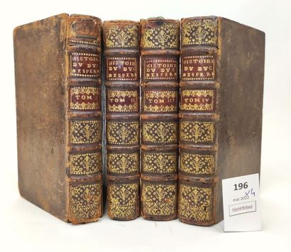 null GIRARD Guillaume. Histoire de la vie du Duc d'Espernon. 4 volumes in-12 reliés...