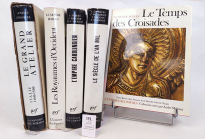 null L'UNIVERS DES FORMES. 5 volumes : les Royaumes d'Occident, le Temps des Croisades,...