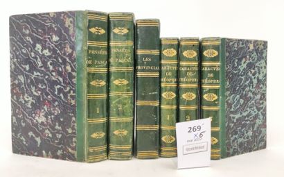 Ensemble de 5 volumes in-16 du XVIIIe ou...
