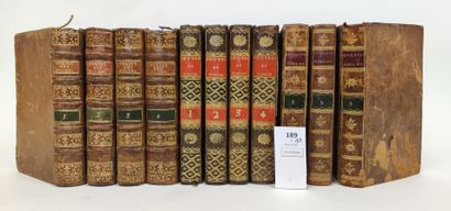 null 11 volumes in-12 reliés plein cuir, XVIIIe et début XIXe :

ROLLIN. De la manière...
