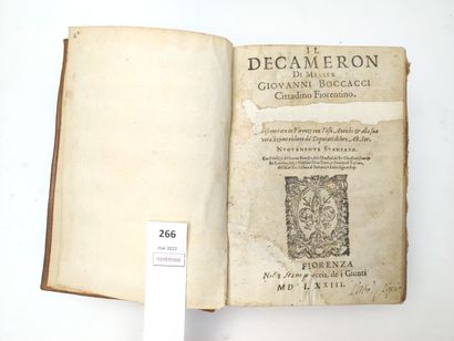 null [BOCCACE]. Il Decameron di Messer Giovanni Boccacci, Cittadino Fiorentino. Un...