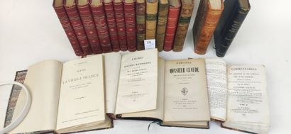 null [LITTERATURE]. 18 volumes XIXe XXe reliés cuir dont, Chateaubriand, Voltair...