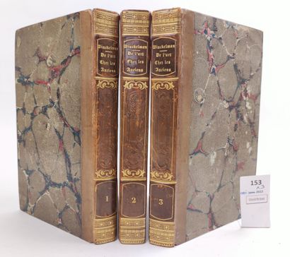 null WINCKELMANN M. Histoire de l'Art chez les Anciens. 3 volumes in-8, demi-reliures...