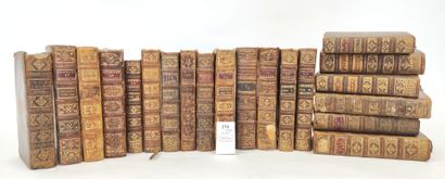 null Ensemble de 20 volumes in-12 du XVIIIe siècle (complets et incomplets) reliés...