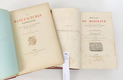 null 2 volumes in-4 du XIXe siècle :

JACQUEMART Albert. Histoire du Mobilier. Paris,...