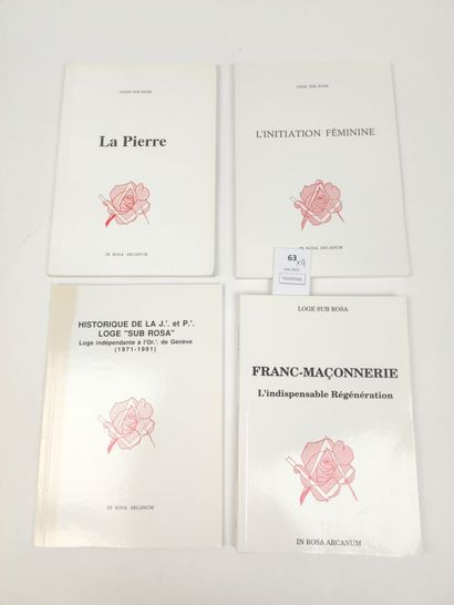 null [Franc-Maçonnerie]. 4 volumes de la Loge Sub Rosa