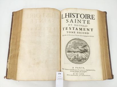 null TALON Nicolas. Histoire Sainte du nouveau Testament. Deux parties en un volume...