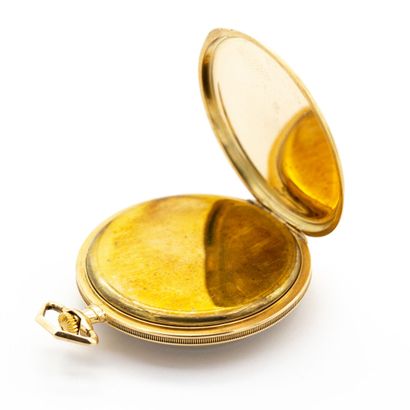 null Chronomètre EDOR. Montre de poche en or jaune (750) 18K, deux coques en or....