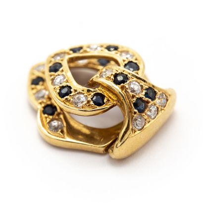 null Clip de collier (ou de collier de perles) en or jaune (750) 18K figurant un...
