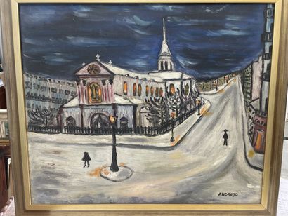 null ANDREJO

Place avec église 

Huile sur toil

45 x 53 cm

Signée en bas à dr...