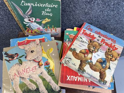 null Lot de livres pour enfants cartonnés vers 1970