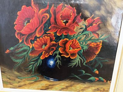  Paul BRUN 
Bouquet de fleurs, huile sur toile, signée et daté 1937