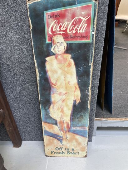 null Coca Cola papier collé sur plaque de tole

86 x 27 cm