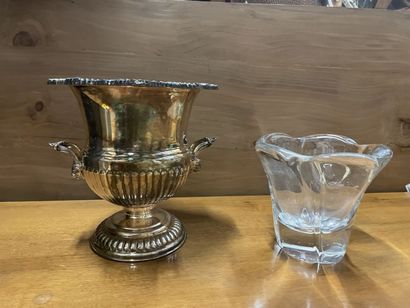 null Seau à bouteille et vase en cristal