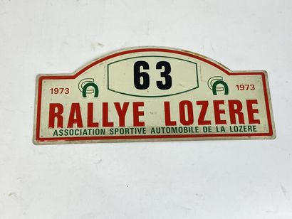 Rallye Lozère (1973), concurrent n°63 
Plaque...