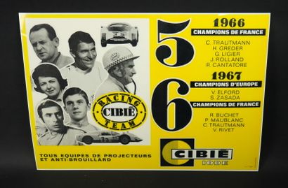 Publicité phares CIBIÉ Racing 1966 
Sur plexiglas...