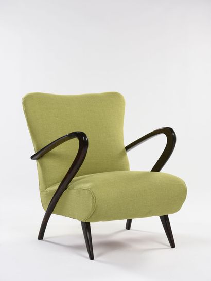 null Guglielmo ULRICH (1904-1977)

Pair of armchairs with two moving back legs forming...