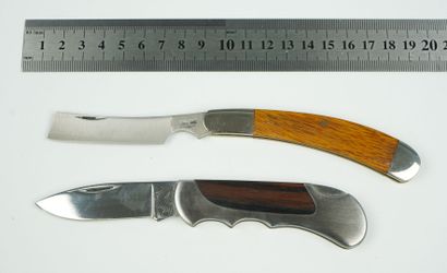 null Deux couteaux pliants :



Un couteau BEAR MGC, lame forme rasoir, cran forcé,...