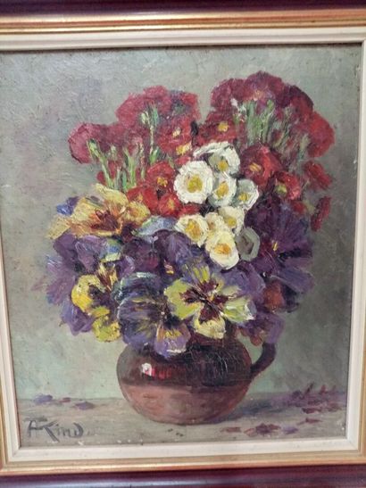null Auguste KIND (XIXe)

Bouquet de fleurs

Huile sur toile

Signée en bas à gauche...