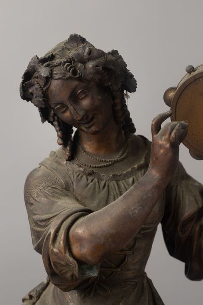 null CUMBERWORTH (1811-1852) 

La danseuse au tambourin 

Bronze signé sur la terrasse...