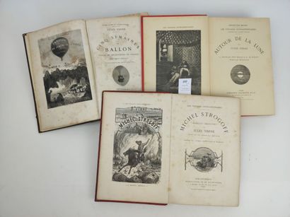 null VERNE Jules. Un ensemble de 3 volumes : Cinq semaines en ballon ; de la Terre...