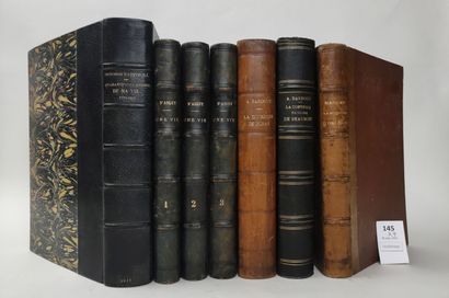 [Histoire et biographies]. 7 volumes du XIXe...
