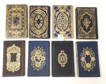 null Cartonnages Romantiques. 8 volumes (ca. 1850) dont l'Ecole des jeunes Demoiselles ;...