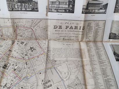 null DYONNET. Nouveau plan routier de la ville de Paris. Divisé en 12 arrondissements....