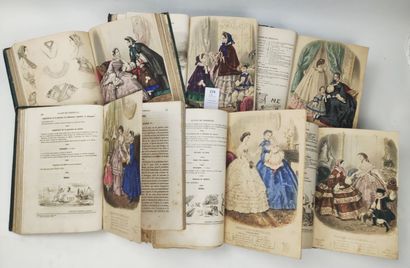 null [MODE]. Magasin des Demoiselles. 6 volumes contenant de nombreuses gravures...