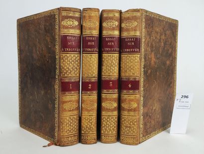 null LAMENNAIS, abbé de. Essai sur l'indifférence en matière de religion. 4 volumes...