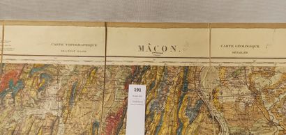 null [Bourgogne]. Carte géologique du Mâconnais levée par les Officiers du Corps...