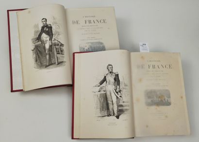 null GUIZOT. L'histoire de France depuis 1789 jusqu'en 1848. 2 volumes in-4 en demi-chagrin...