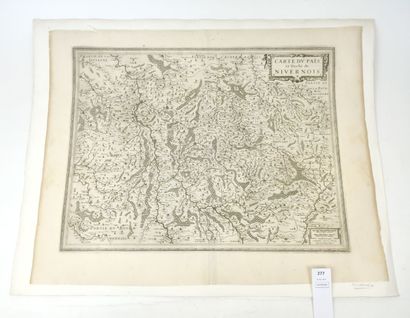 HONDIUS Hendrik (d'après). Carte du Nivernais....