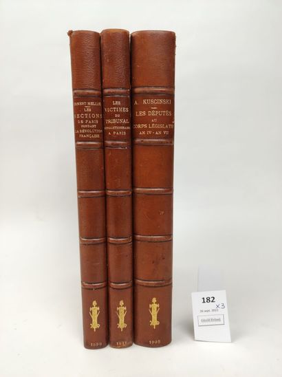 null [Révolution Française]. Un ensemble de 3 volumes :

MELLIE Ernest. Les Sections...