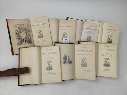 null Editions Lemerre. Réunion de 7 volumes du XIXe ou début du XXe siècle dont :...