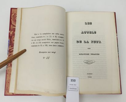 null FRANCE (Anatole) : Les autels de la peur. Paris, s.n., 1885. Un volume.



13...