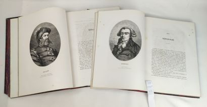null LIVRE ROUGE (Le). Histoire de l'échafaud. Deux volumes in folio, demi-reliures...