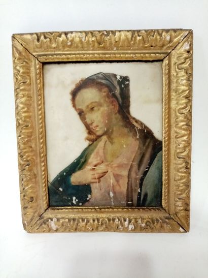 null Ecole italienne 18ème siècle 

Marie Madeleine 

Peinture sur albâtre

Cadre...