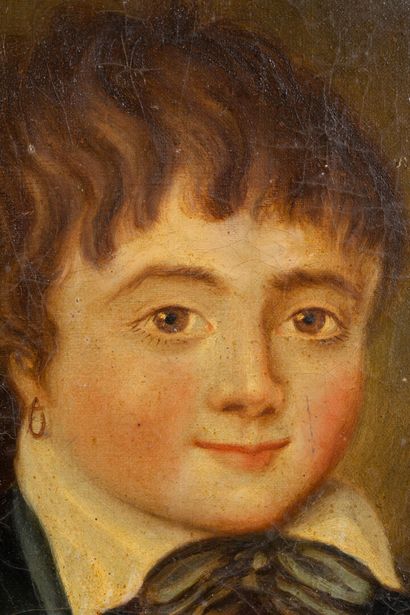 null Ecole Stéphanoise en 1803 

Portrait d'enfant à la redingote bleue

Huile sur...